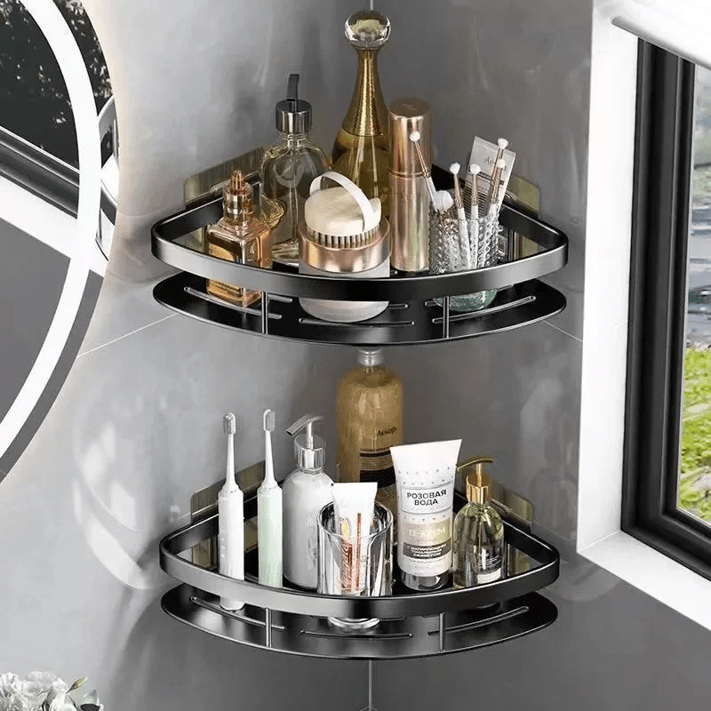 Étagère de Douche - ShelfBathroomOrganizer ™ - Diamant Noir - Mon Rayon de Rangement