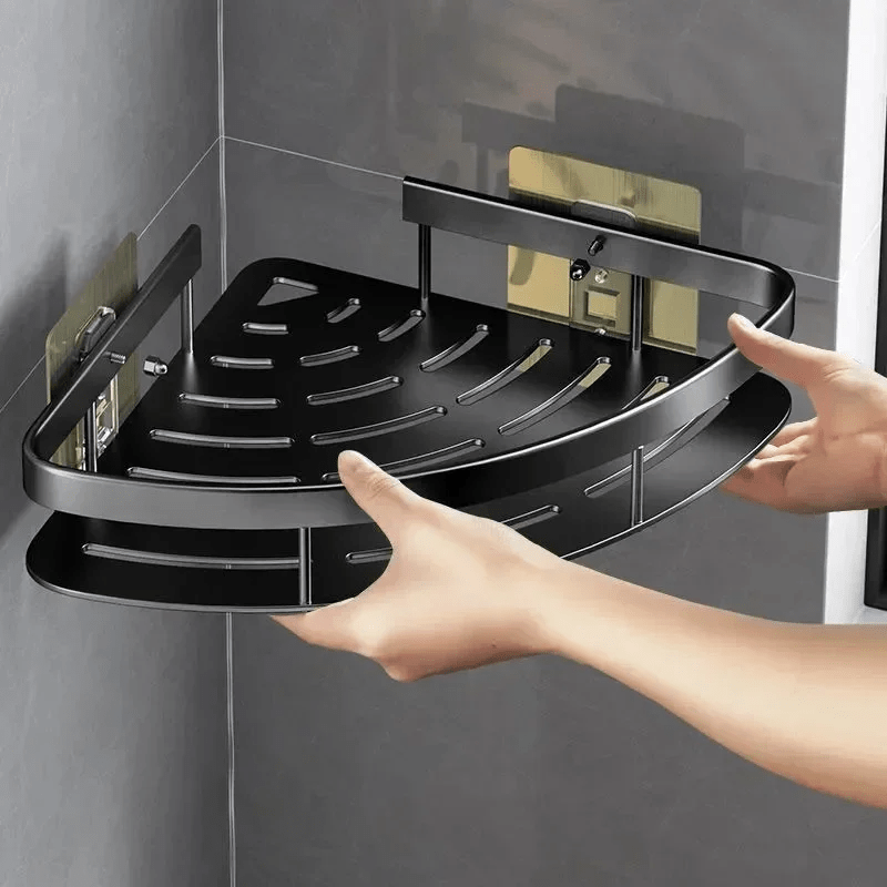 Étagère de Douche - ShelfBathroomOrganizer ™ - Diamant Noir - Mon Rayon de Rangement