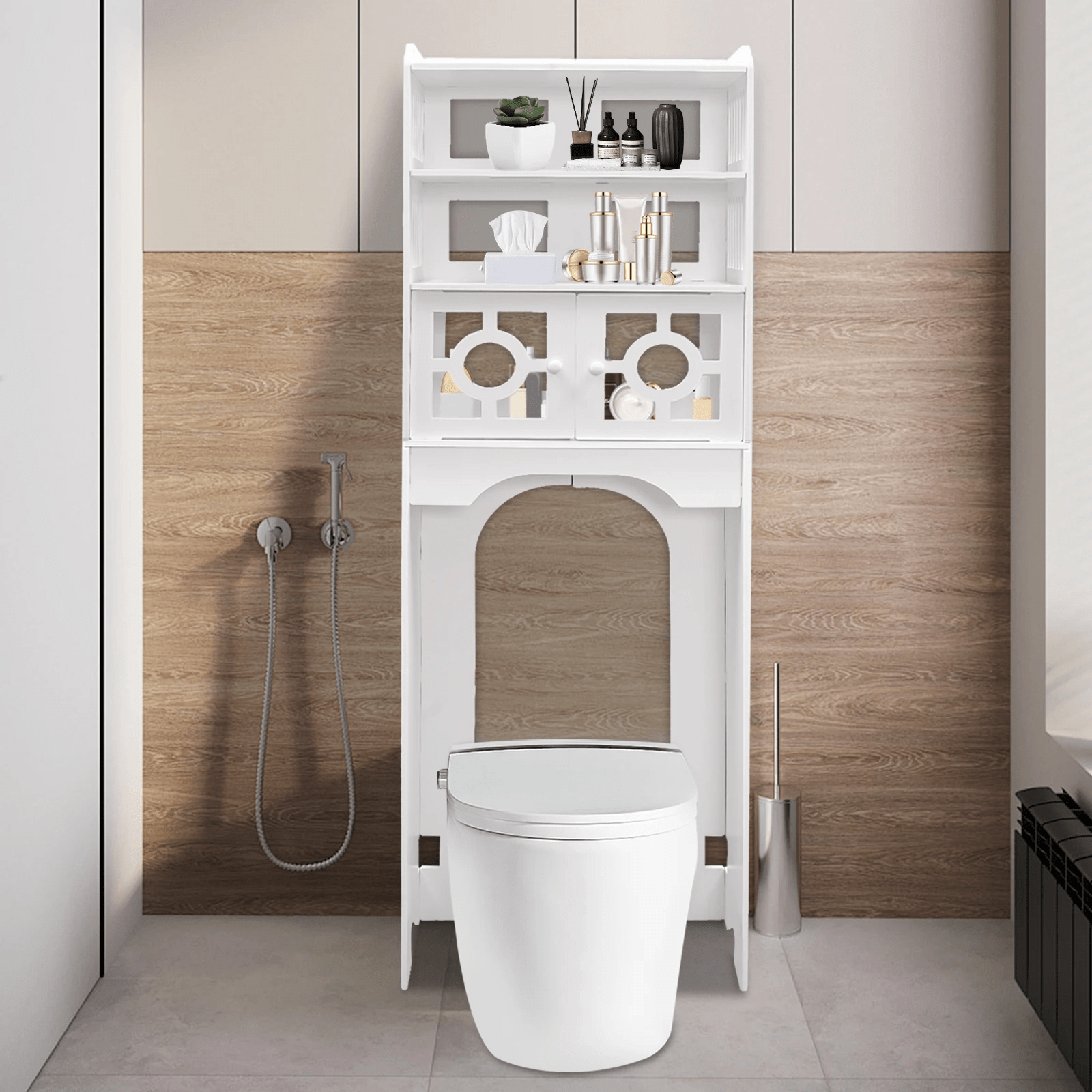 Armoire De Toilette - HouseholdToiletCabinet™ - Double Porte Bas - mon rayon de rangement