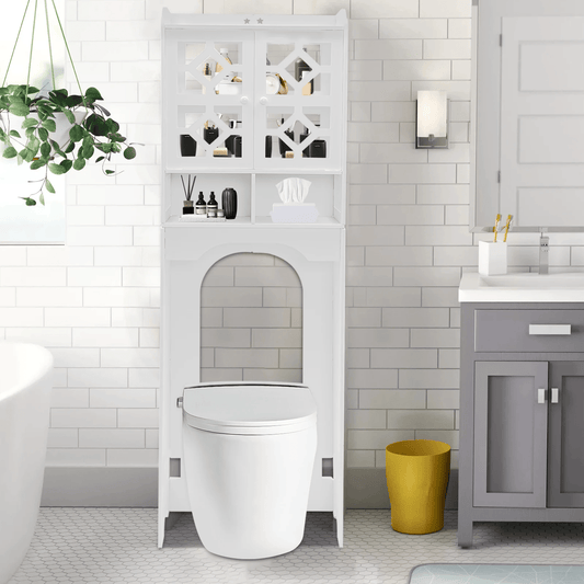 Armoire De Toilette - HouseholdToiletCabinet™ - Double Porte Haut - mon rayon de rangement