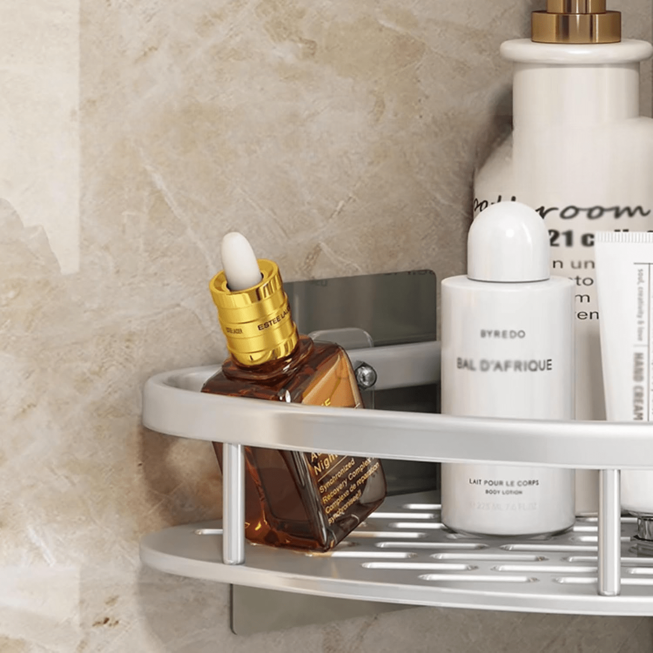 Étagère de Douche - ShelfBathroomOrganizer ™ - Diamant Argenté - Mon Rayon de Rangement