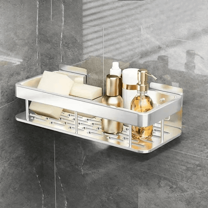 Étagère de Douche - ShelfBathroomOrganizer ™ - Rectangle Argenté - Mon Rayon de Rangement