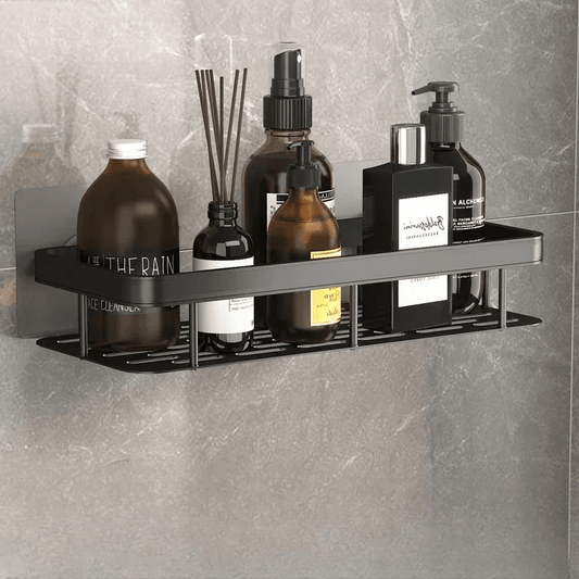 Étagère de Douche - ShelfBathroomOrganizer ™ - Rectangle Noir - Mon Rayon de Rangement