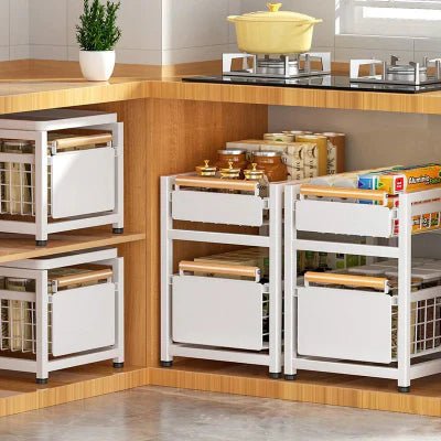 Organisateur Salle de Bain - MultifunctionStorageBasket™ - Blanc - mon rayon de rangement