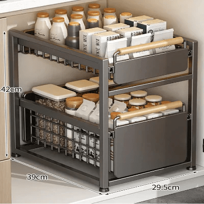 Organisateur Salle de Bain - MultifunctionStorageBasket™ - Noir - mon rayon de rangement