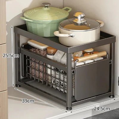 Organisateur Salle de Bain - MultifunctionStorageBasket™ - Noir - mon rayon de rangement